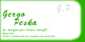 gergo peska business card